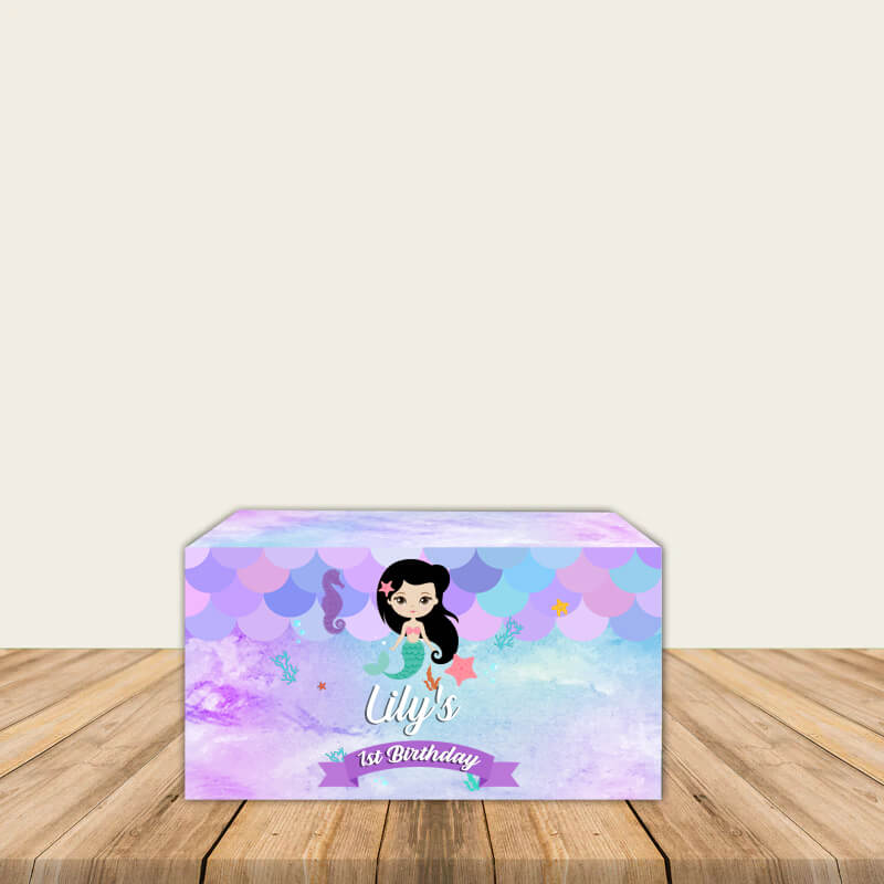 Mermaid Birthday Tablecloth Custom Made Table Cover-ubackdrop