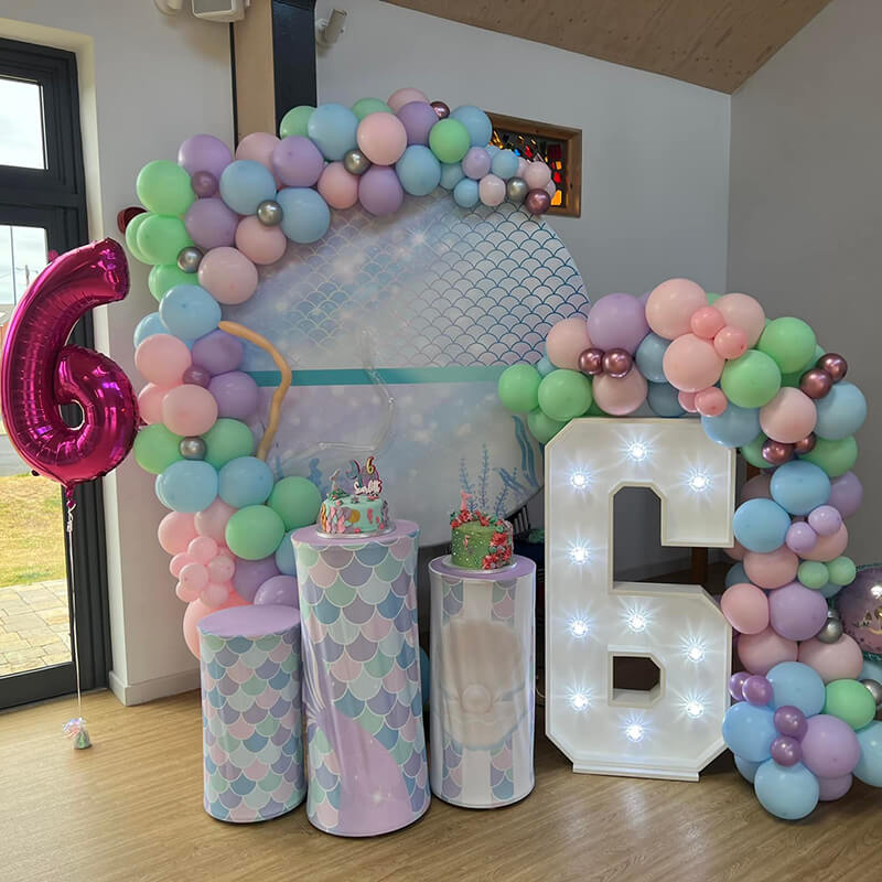 Mermaid Theme Round Backdrop-ubackdrop