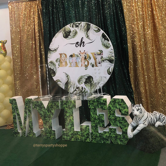 Oh Baby Safari Round Backdrop Cover-ubackdrop