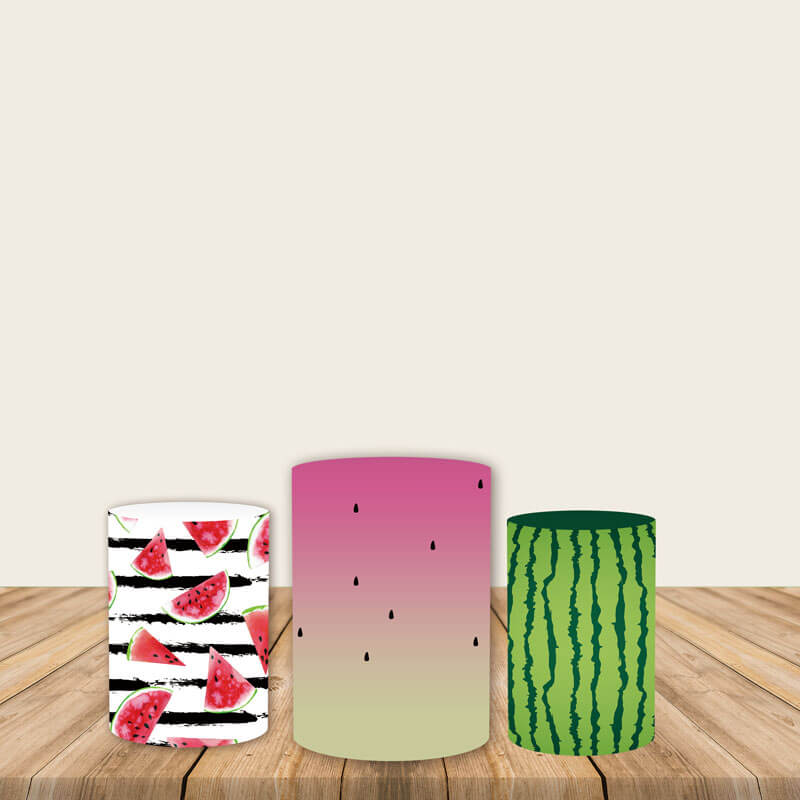 One in a Melon First Birthday Fabric Pedestal Covers-ubackdrop