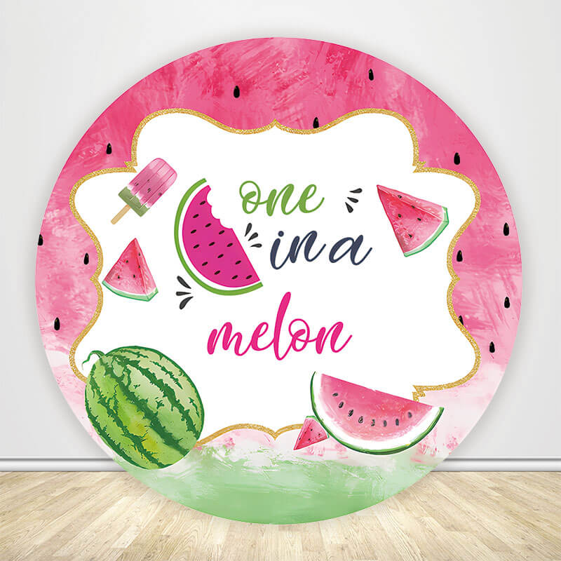 One in a Melon Round Backdrop Cover-ubackdrop