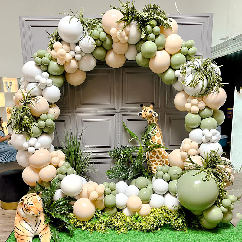 Party & Hoop Balloon Circle Loop Flower Arch Photo Booth Backdrop Stand Round Backdrop-ubackdrop