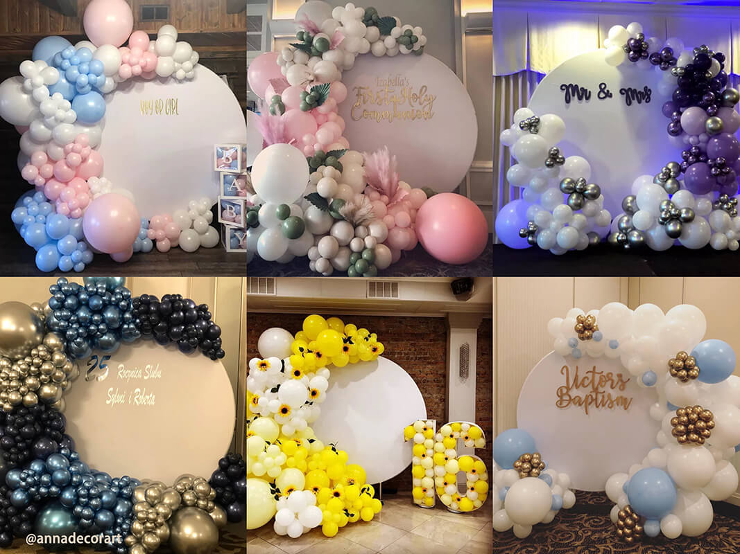 Party & Hoop Balloon Circle Loop Flower Arch Photo Booth Backdrop Stand Round Backdrop-ubackdrop