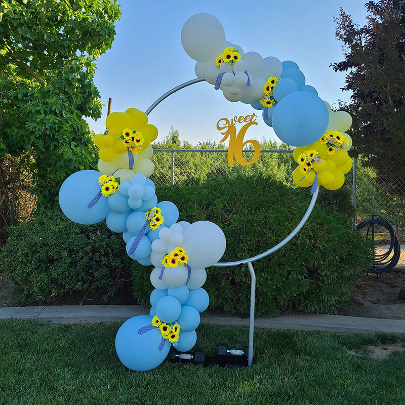 Party & Hoop Balloon Circle Loop Flower Arch Photo Booth Backdrop Stand Round Backdrop-ubackdrop