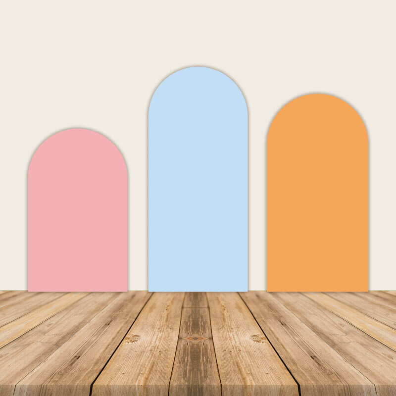 Pink Blue Orange Chiara Arch Backdrop Set for Event Decoration and Wedding Photography-ubackdrop