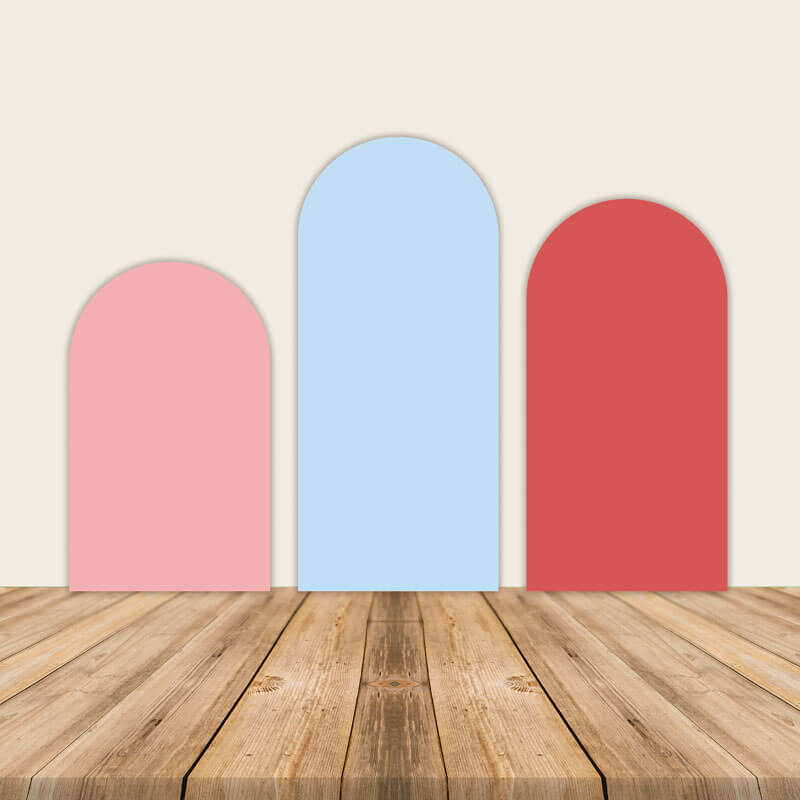 Pink Blue Red Chiara Arch Backdrop Set for Event Decoration and Wedding Photography-ubackdrop