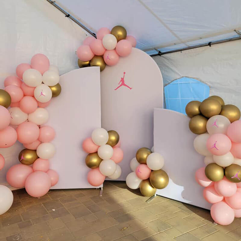 Pink Chiara Arched Wall Covers for Birthday Decoration-ubackdrop