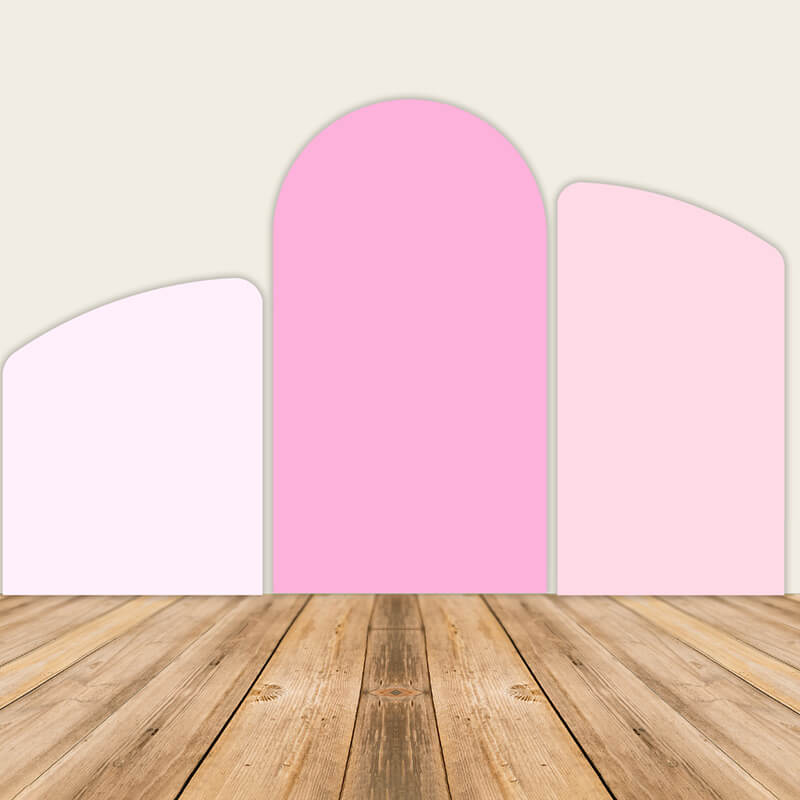 Pink Theme Baby Shower Decoration Chiara Backdrop Arched Wall Covers ONLY-ubackdrop