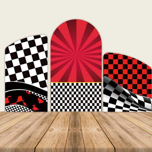 Race Car Birthday Chiara Arched Wall Covers-ubackdrop