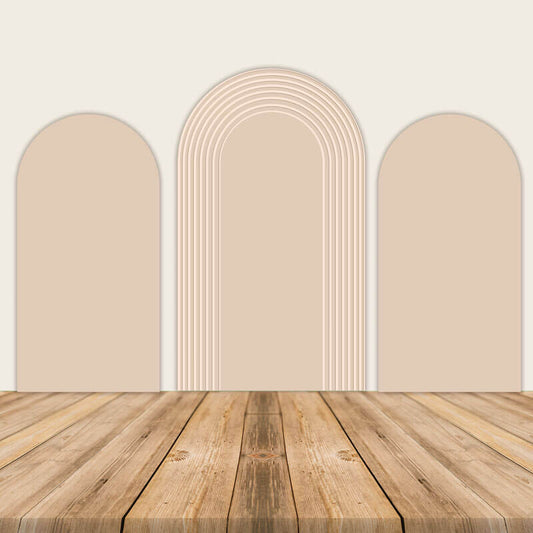 Ripple Arched Walls Backdrop Nude-ubackdrop