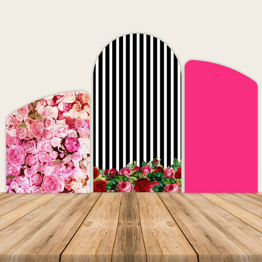 Rose & Hot Pink Chiara Arch Backdrop for Wedding Photography-ubackdrop