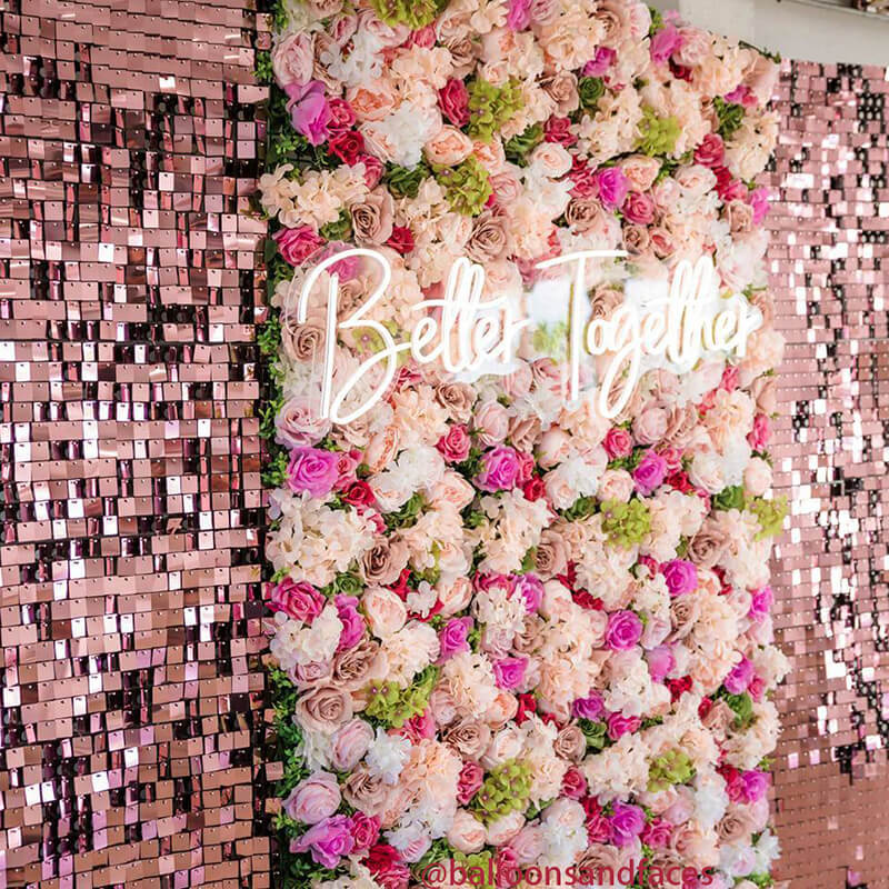 Rosegold Shimmer Wall Panels – Easy Setup Wedding/Event/Theme Party Decorations-ubackdrop