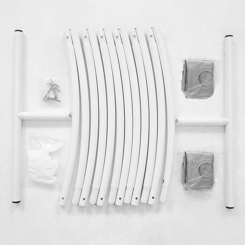 6.5 Ft Round Aluminum Wedding Arch Photo Booth Backdrop Stand-ubackdrop