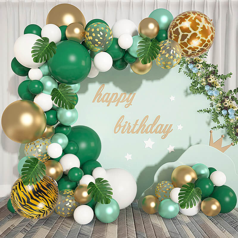 Safari Wild Birthday Balloon Garland Arch Kit-ubackdrop