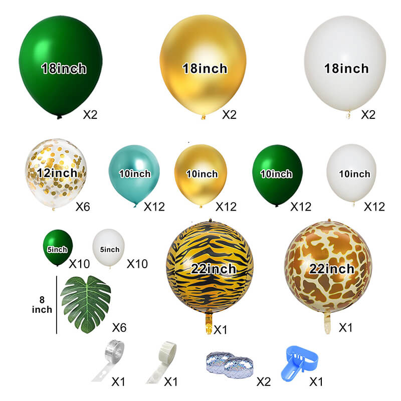 Safari Wild Birthday Balloon Garland Arch Kit-ubackdrop
