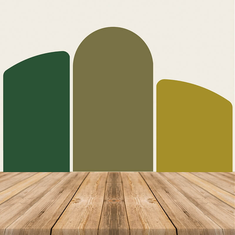 Safari Wild Green Chiara Arched Wall Covers Birthday Backdrop-ubackdrop