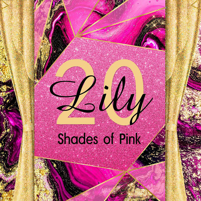 Shades of Pink Birthday Backdrop-ubackdrop