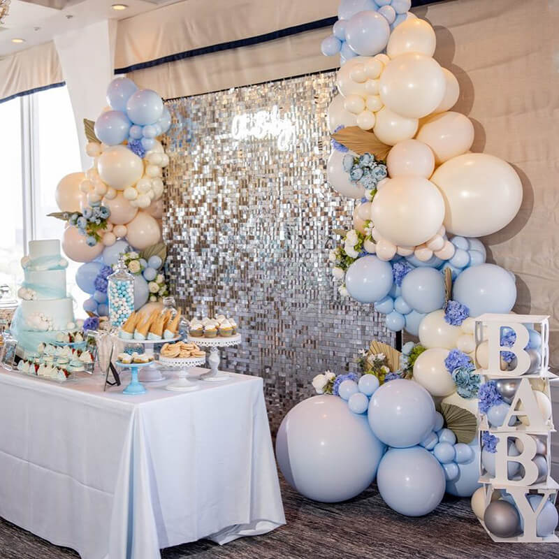 Silver Shimmer Wall Panels – Easy Setup Wedding/Event/Theme Party Decorations-ubackdrop