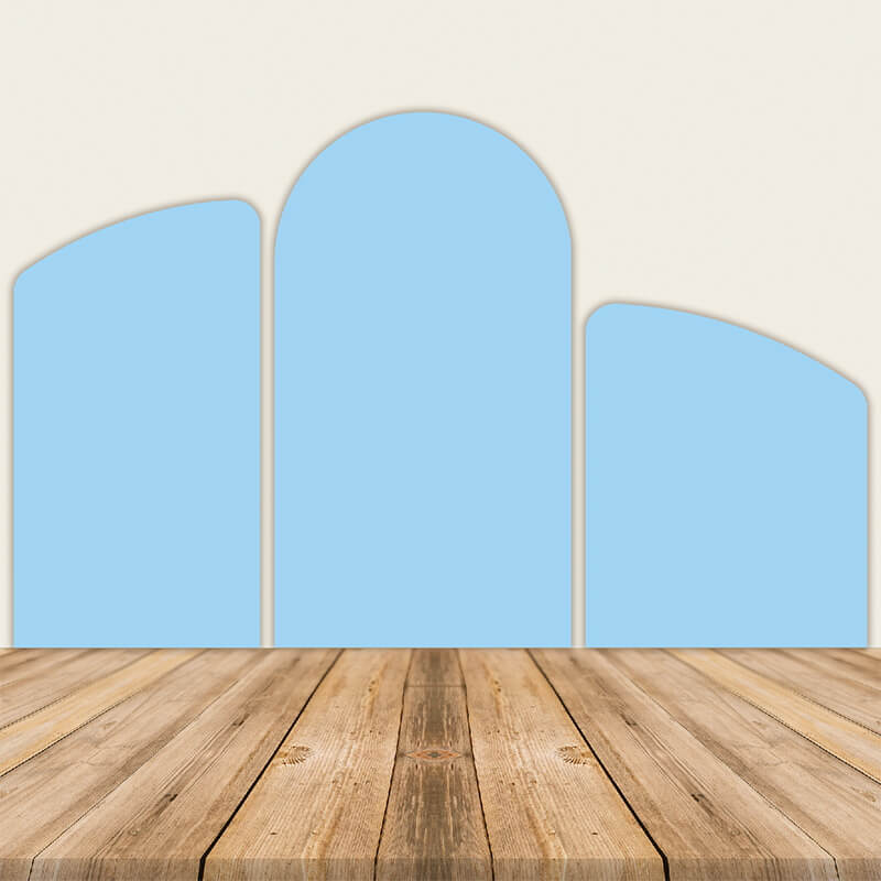 Sky Blue Theme Birthday Party Decoration Chiara Backdrop Arched Wall Covers ONLY-ubackdrop