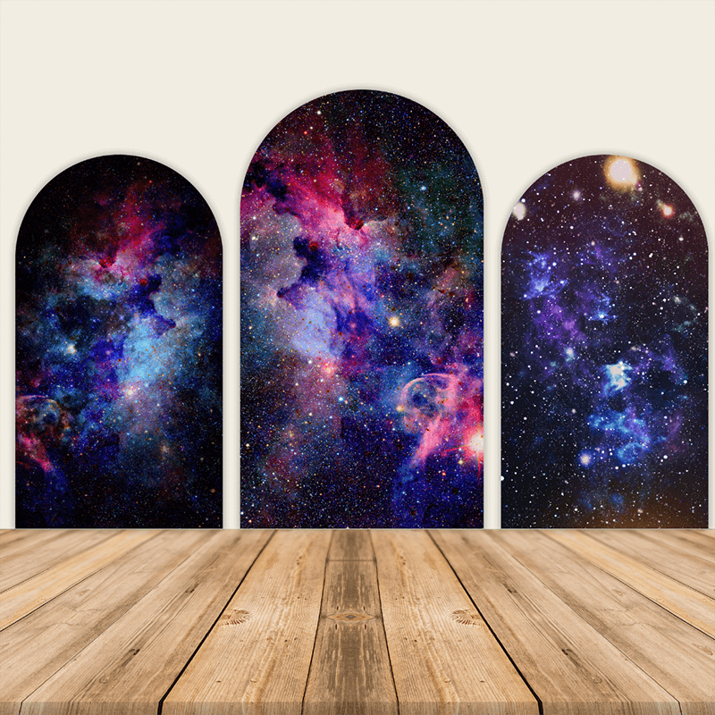 Starry Sky Theme Birthday Party Decoration Chiara Backdrop Arched Wall Covers ONLY-ubackdrop