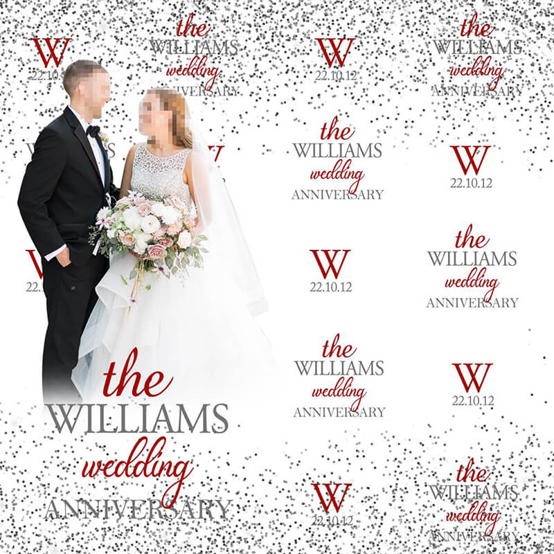 Step and Repeat Wedding Backdrop Banner-ubackdrop