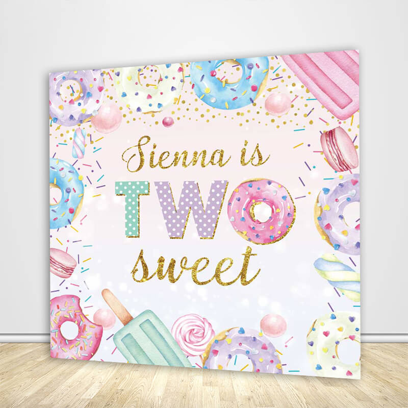 Sweet Donuts Birthday Backdrop Donut Grow Up Banner-ubackdrop