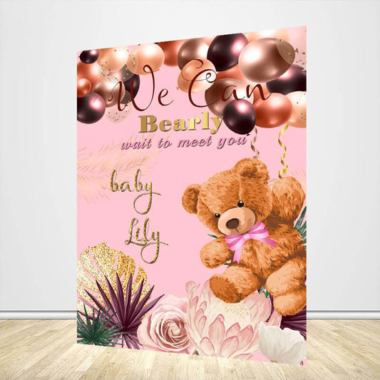 Teddy Bear Baby Shower Theme Backdrop-ubackdrop