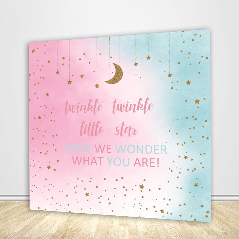 Twinkle Twinkle Little Star Gender Reveal Backdrop-ubackdrop