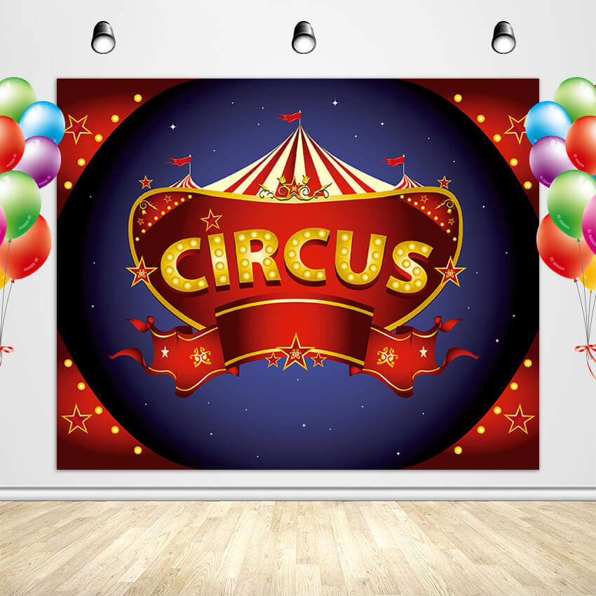 Circus Backdrop Carnival Birthday Themed Photo Backdrop-ubackdrop