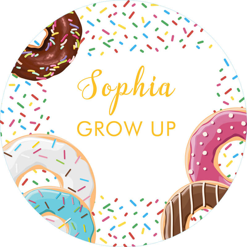 Donuts Round Backdrop | Kids Birthday Party Decoration-ubackdrop