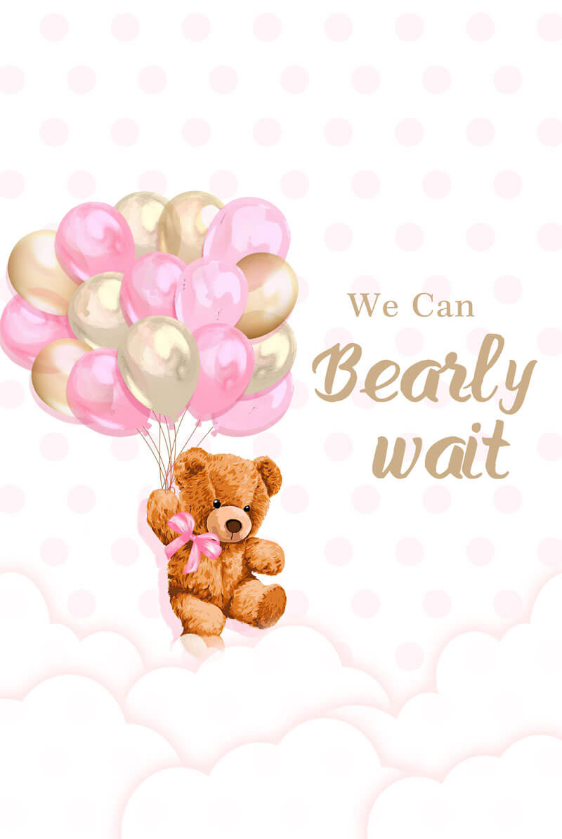 We Can Bearly Wait Baby Shower Backdrop-ubackdrop