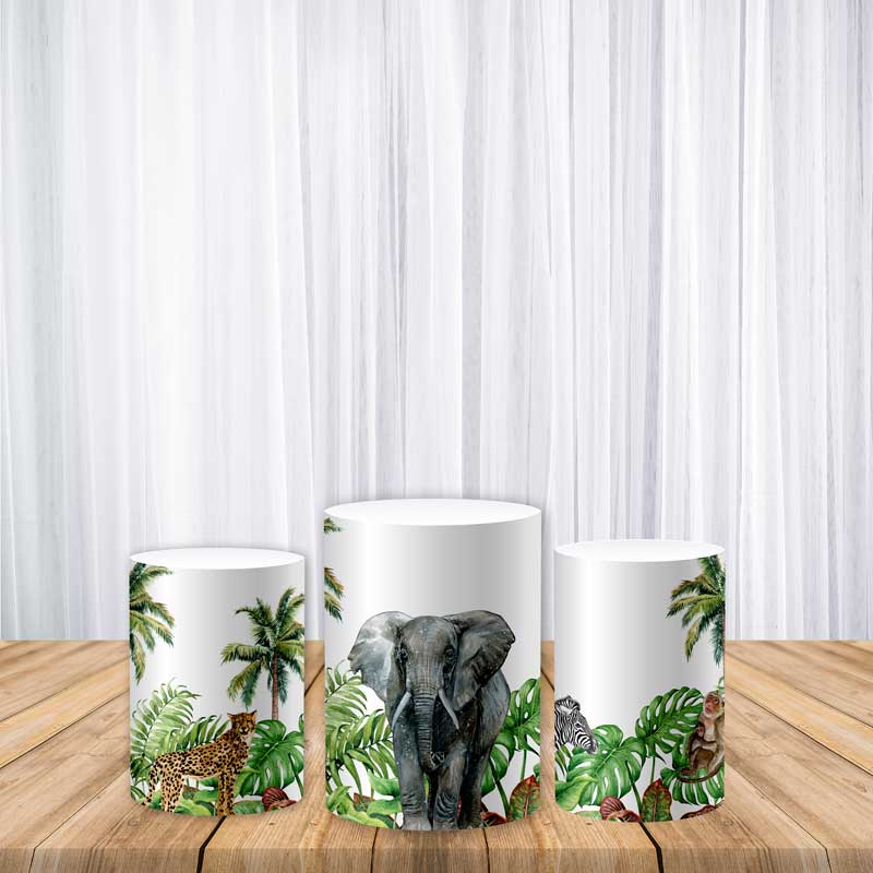 Wild One Theme Fabric Pedestal Covers-ubackdrop