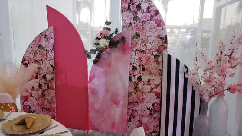 Chiara Backdrop 5 Walls Set, Arched Frames with Covers Set | Birthday&Baby Shower&Wedding Party Decoration-ubackdrop