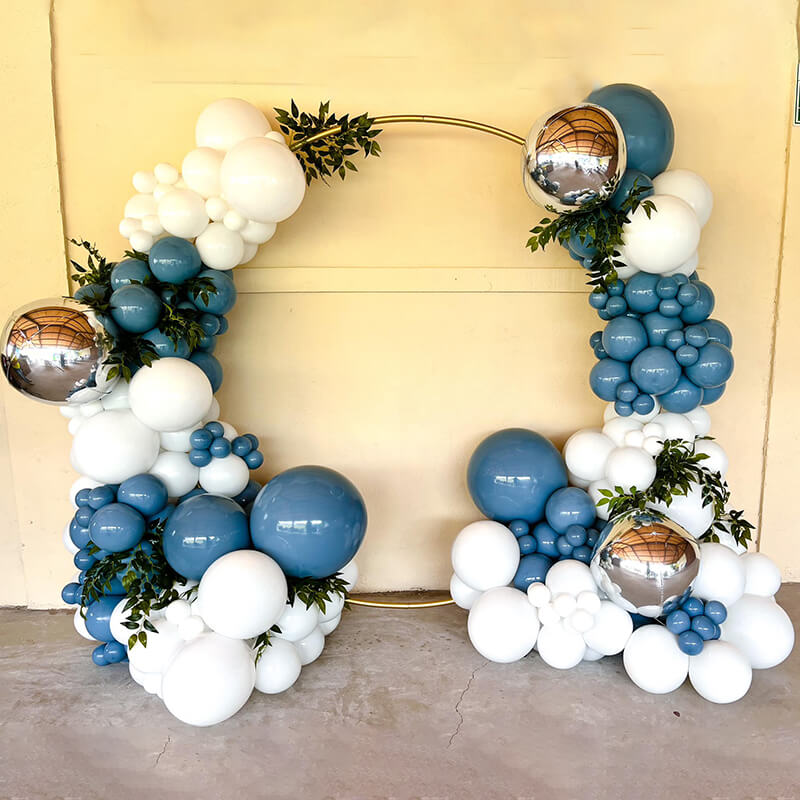 6.5 Ft Round Aluminum Wedding Arch Photo Booth Backdrop Stand-ubackdrop