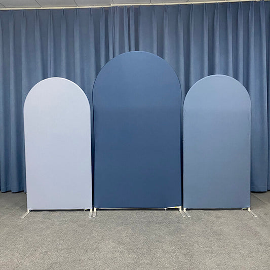 Blue Theme Birthday Party Decoration Chiara Backdrop Arched Wall Covers ONLY-ubackdrop