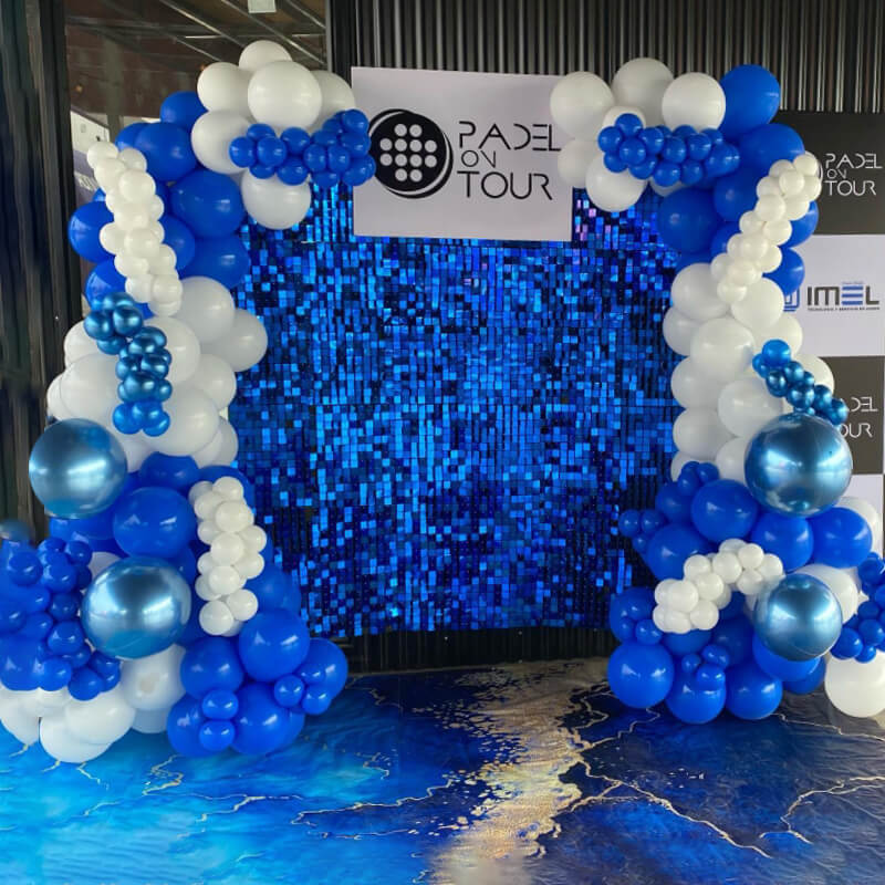 Royal Blue Shimmer Wall Panels – Easy Setup Birthday/Event/Theme Party Decorations-ubackdrop