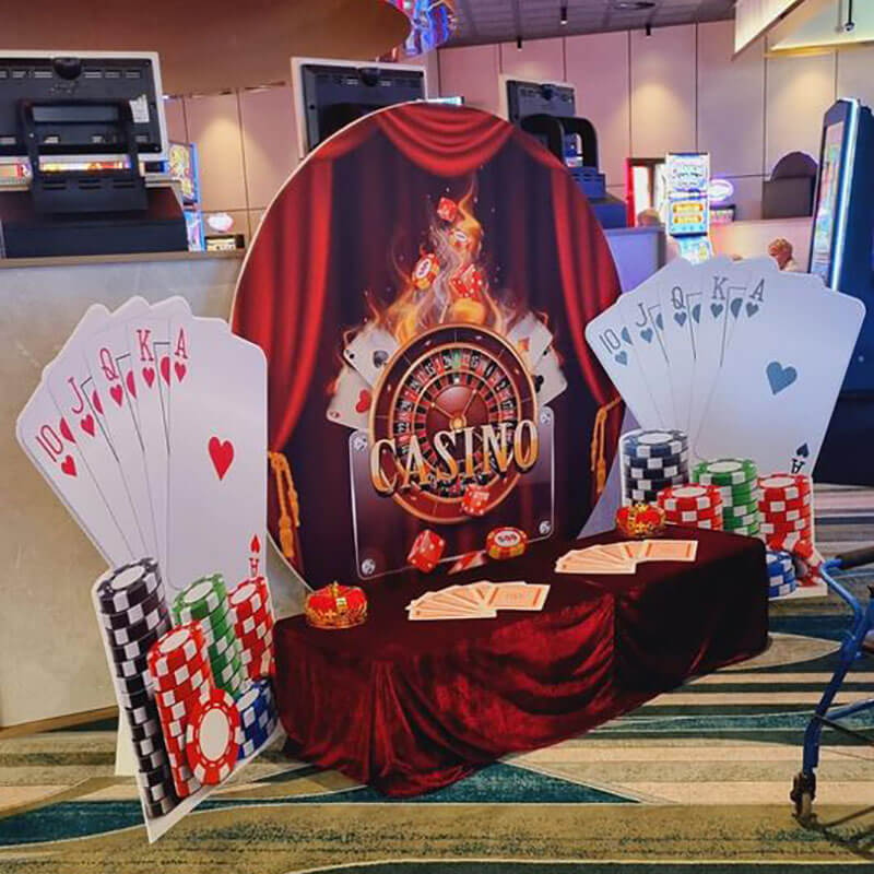 Casino Dice Circle Backdrop Cover-ubackdrop