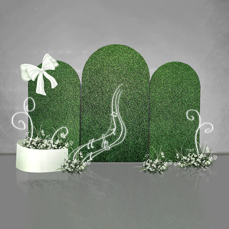 Green Chiara Arch Backdrop for Event Decoration and Wedding Photography-ubackdrop