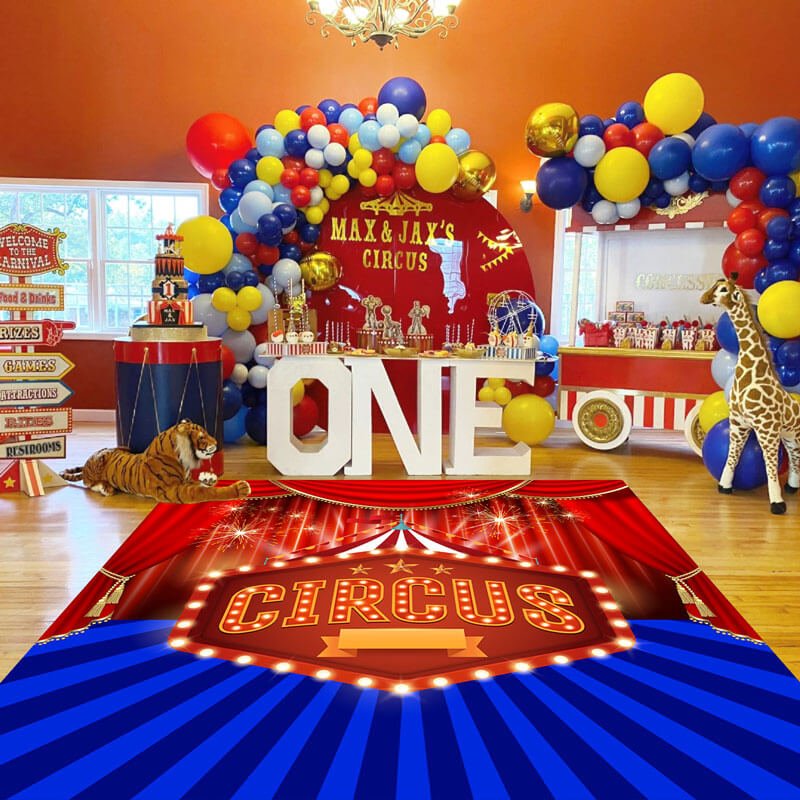 Custom Removable Circus Floor Decals for Birthday Decoration-ubackdrop