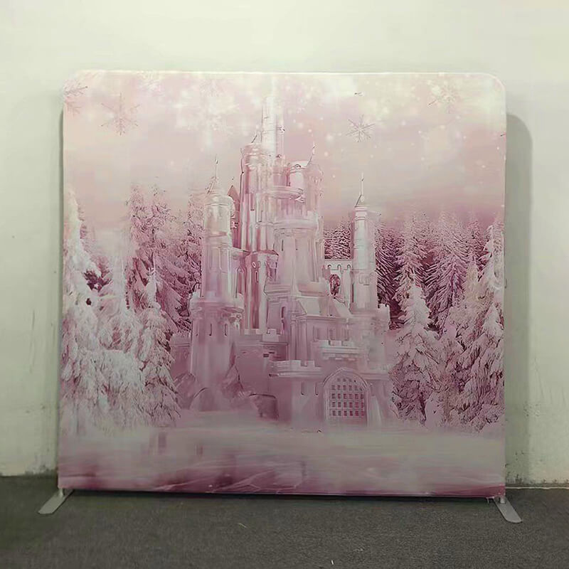 8x7ft Double-sided Tension Fabric Pillow Backdrop Cover and Stand-ubackdrop