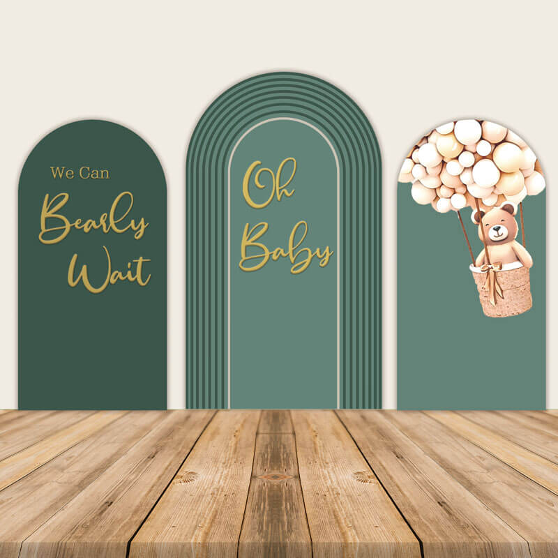 Bear Baby Shower Arch Walls Backdrop-ubackdrop