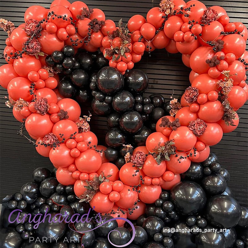6.5ft Party & Hoop Balloon Heart Shape Loop Flower Arch Photo Booth Backdrop Stand Heart Backdrop-ubackdrop