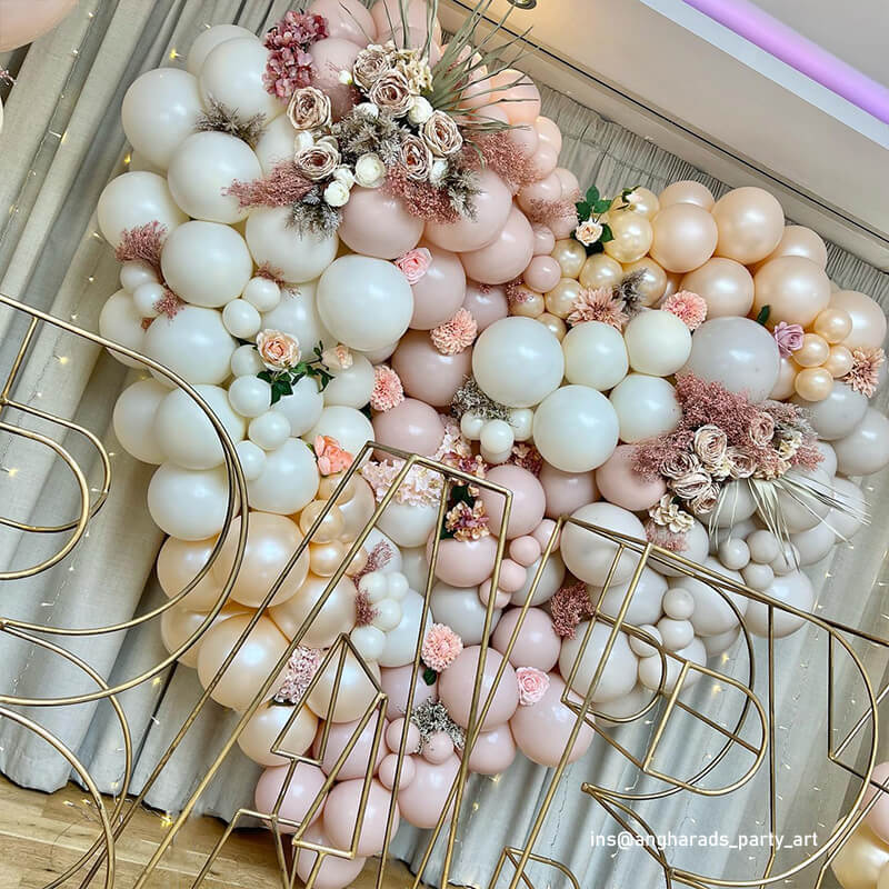 6.5ft Party & Hoop Balloon Heart Shape Loop Flower Arch Photo Booth Backdrop Stand Heart Backdrop-ubackdrop