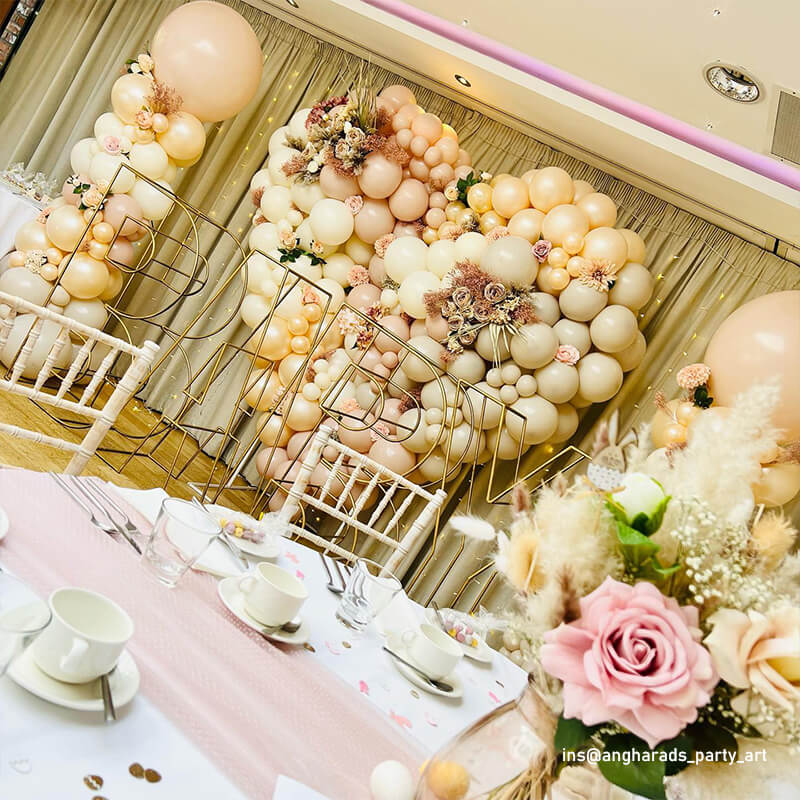 6.5ft Party & Hoop Balloon Heart Shape Loop Flower Arch Photo Booth Backdrop Stand Heart Backdrop-ubackdrop