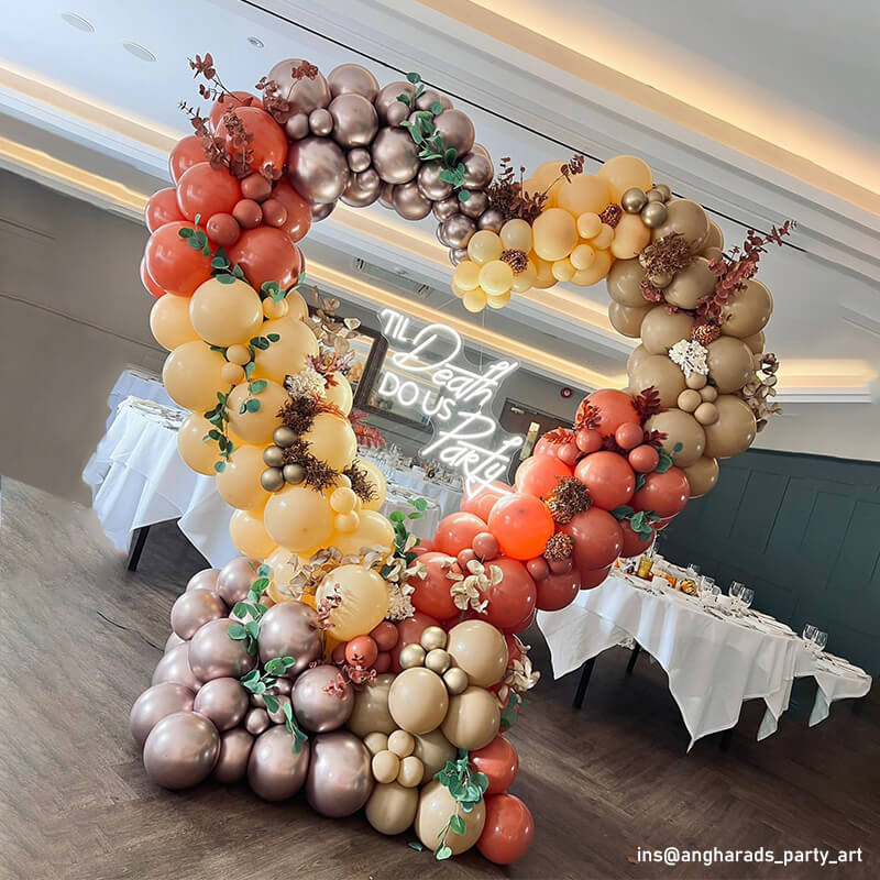 6.5ft Party & Hoop Balloon Heart Shape Loop Flower Arch Photo Booth Backdrop Stand Heart Backdrop-ubackdrop