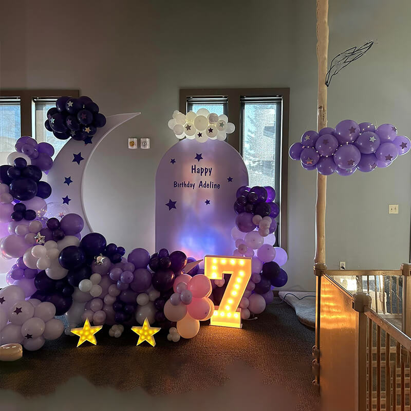 6.5ft Portable Crescent Moon Shape Stand for Baby Showers & Birthday & Wedding Events-ubackdrop