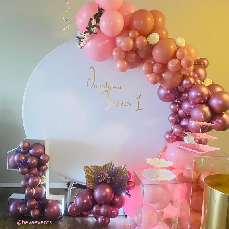 Party & Hoop Balloon Circle Loop Flower Arch Photo Booth Backdrop Stand Round Backdrop-ubackdrop
