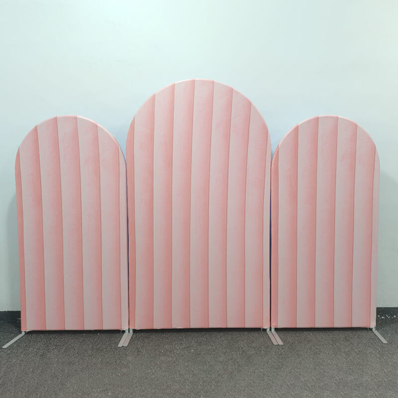 Velvet Simulation Fabric Print Chiara Arch Covers-ubackdrop