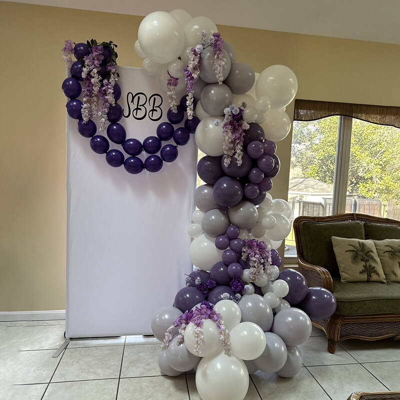 3x7ft Party Backdrop Stand Party Decor Baby Shower Birthday Rectangular Wall Stand-ubackdrop