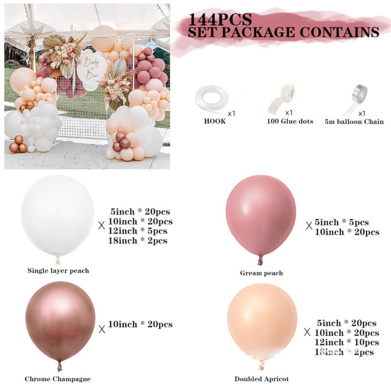 Boho Wedding Balloon Garland Arch Kit-ubackdrop
